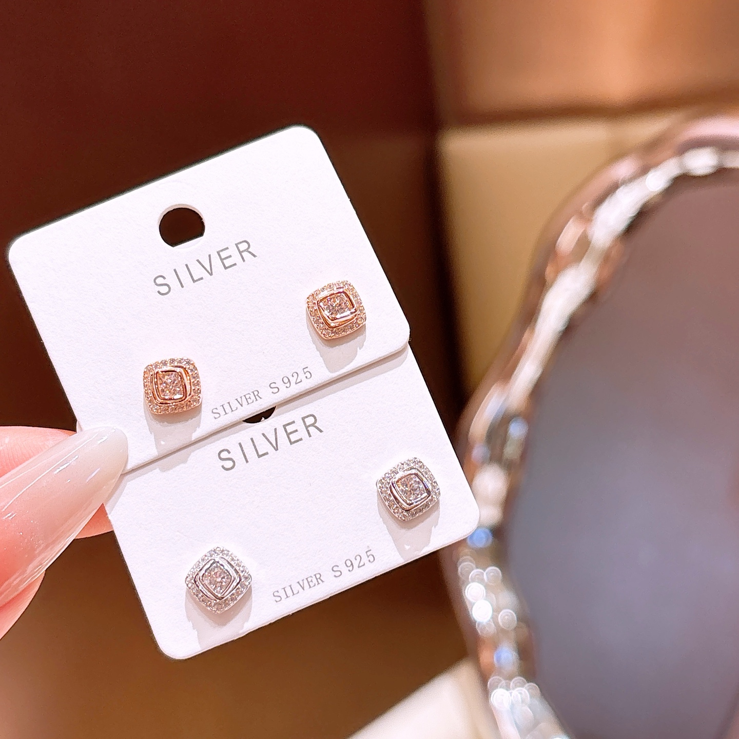 S925 Sterling Silver Earrings Artistic Gift for Her Silver