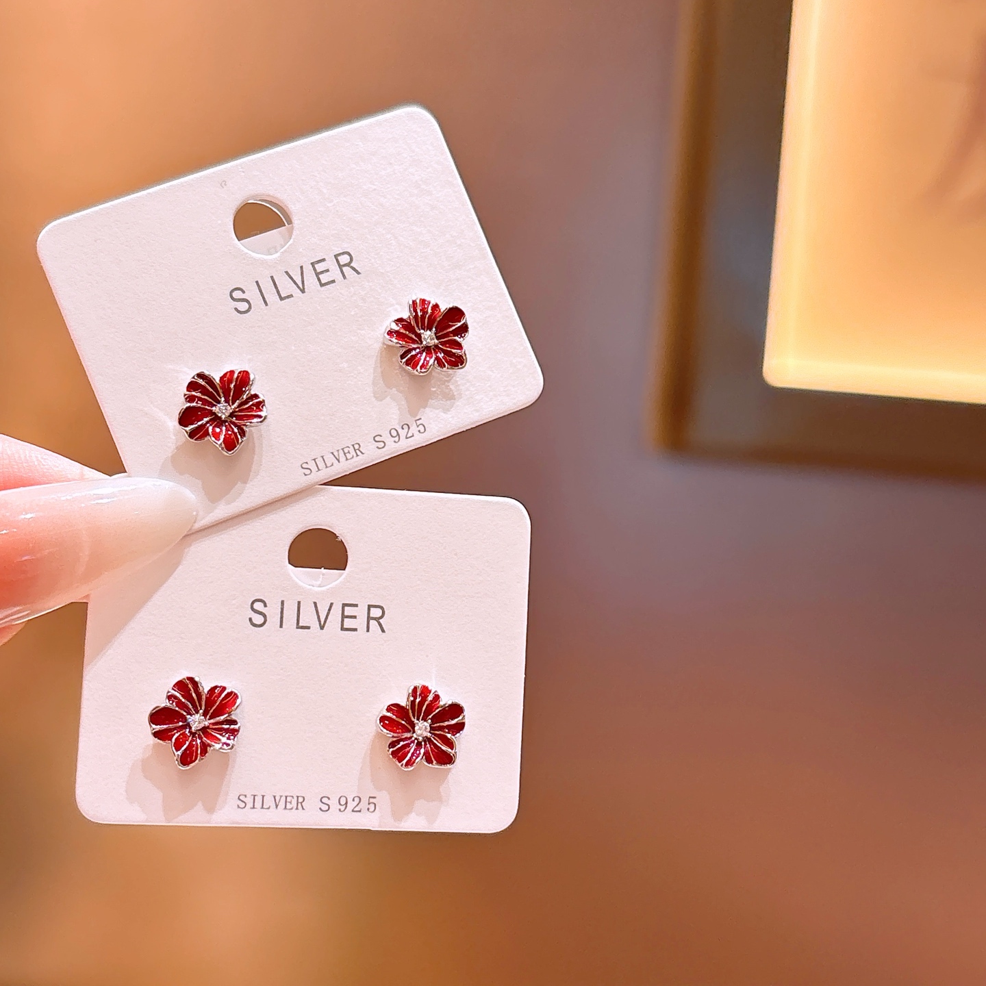 S925 Sterlingsilber Ohrringe Ätherisch Geständnis Gold