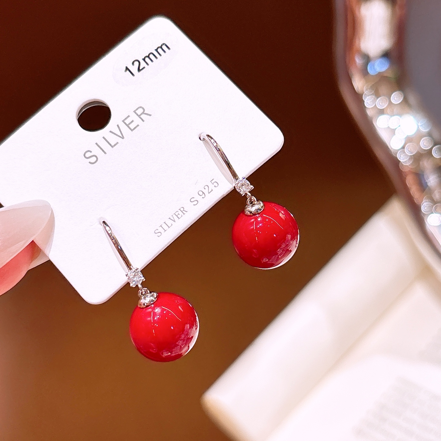 Allergiearmes Silber Ohrhänger & Fadenohrringe Weich Büro Silber