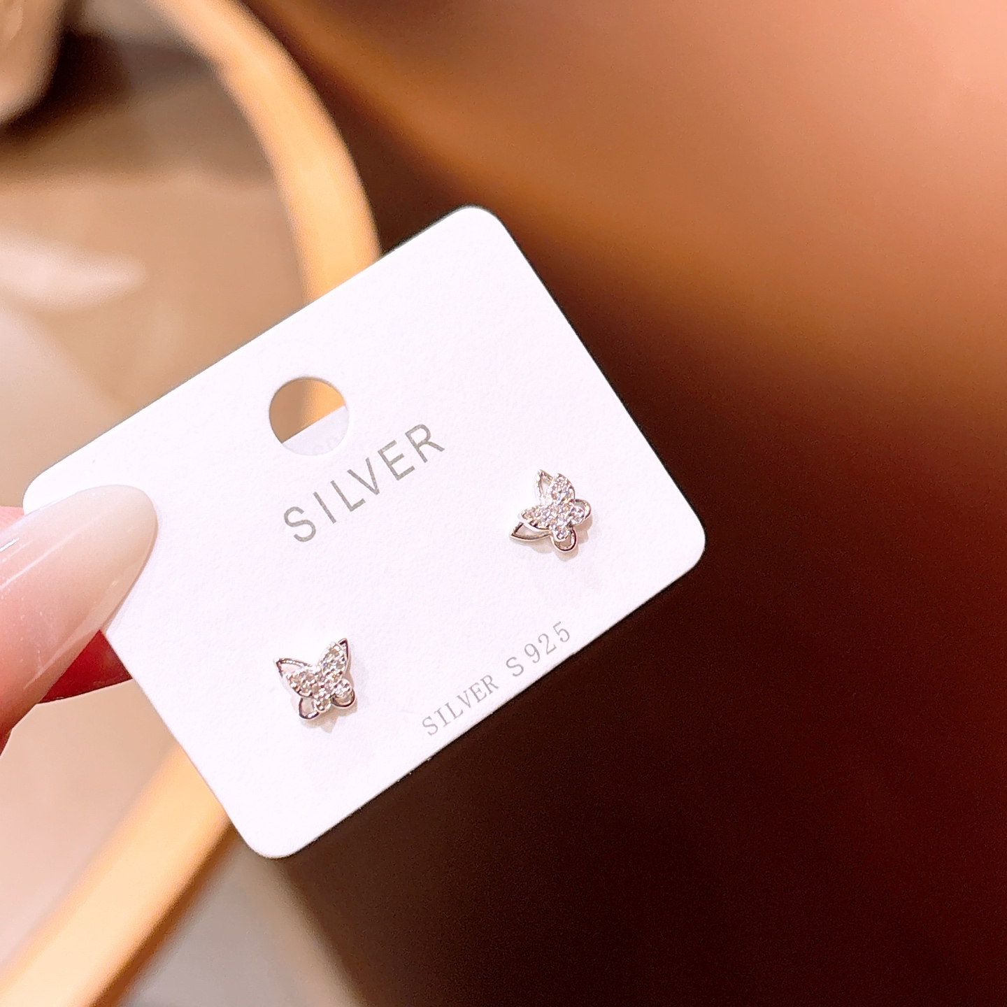 Hypoallergenic Silver Earrings Elegant New Year Silver