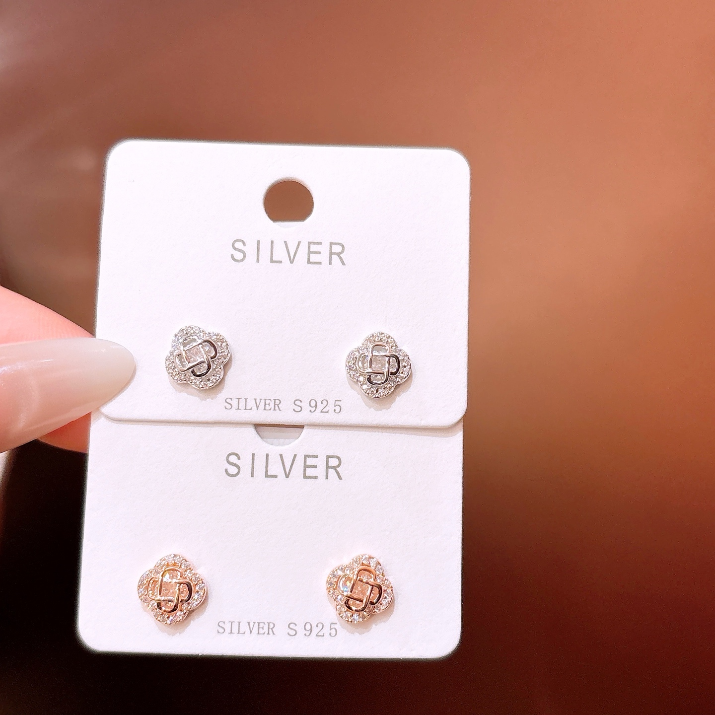 Hypoallergenic Silver Earrings Sweet Birthday Gold
