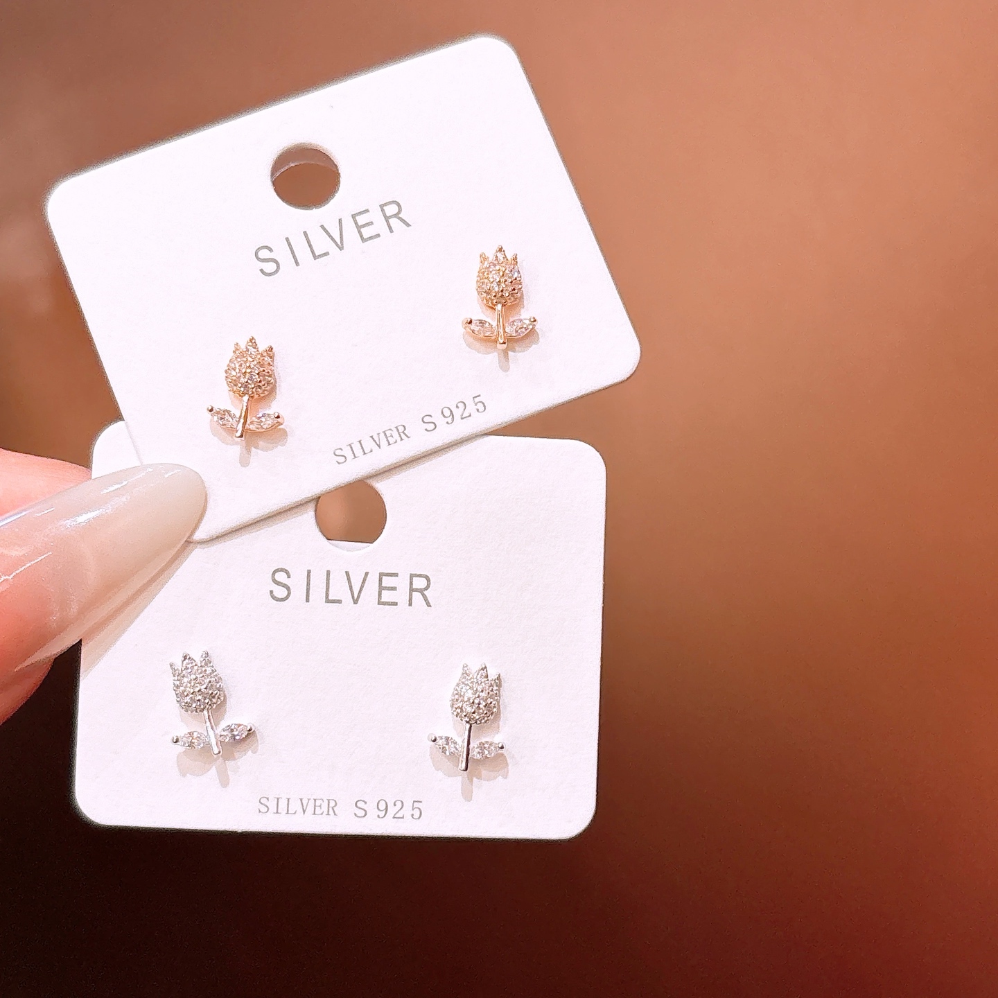 Nickel Free Silver Earrings Romantic Mother's Day Gold