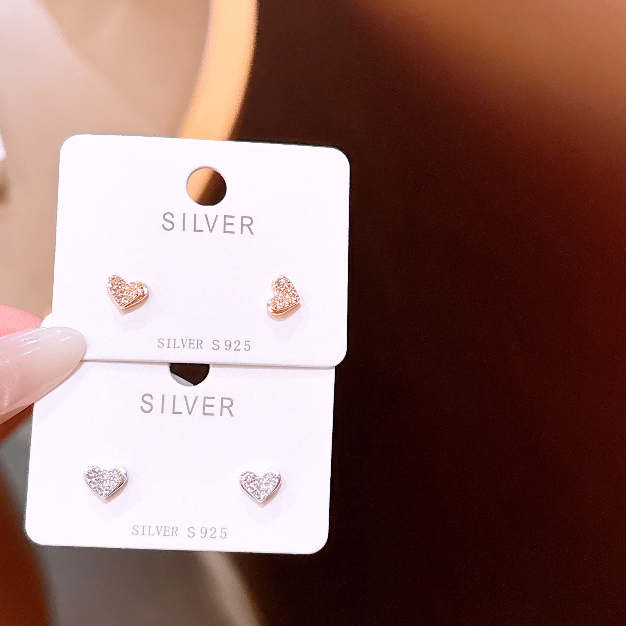 925 Silver Earrings Unique Graduation Gold