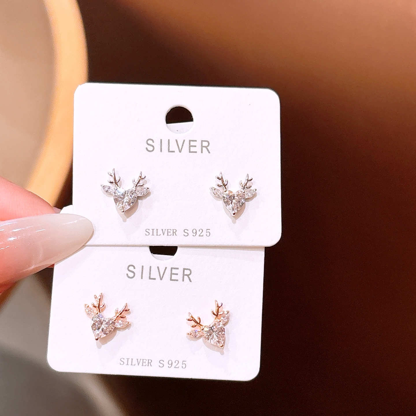 Solid Silver Earrings Ethereal Proposal Gold