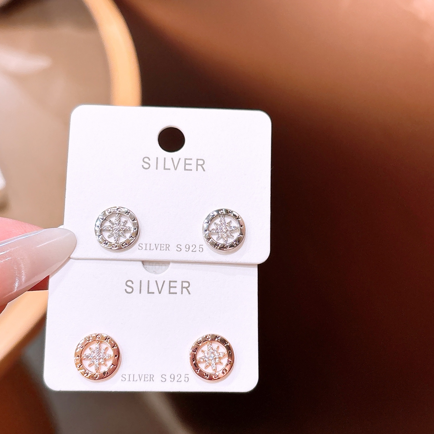Low Allergy Silver Earrings Intellectual Mother's Birthday Silver