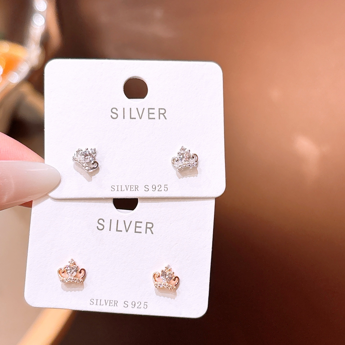 Hypoallergenic Silver Earrings Forest New Year Silver