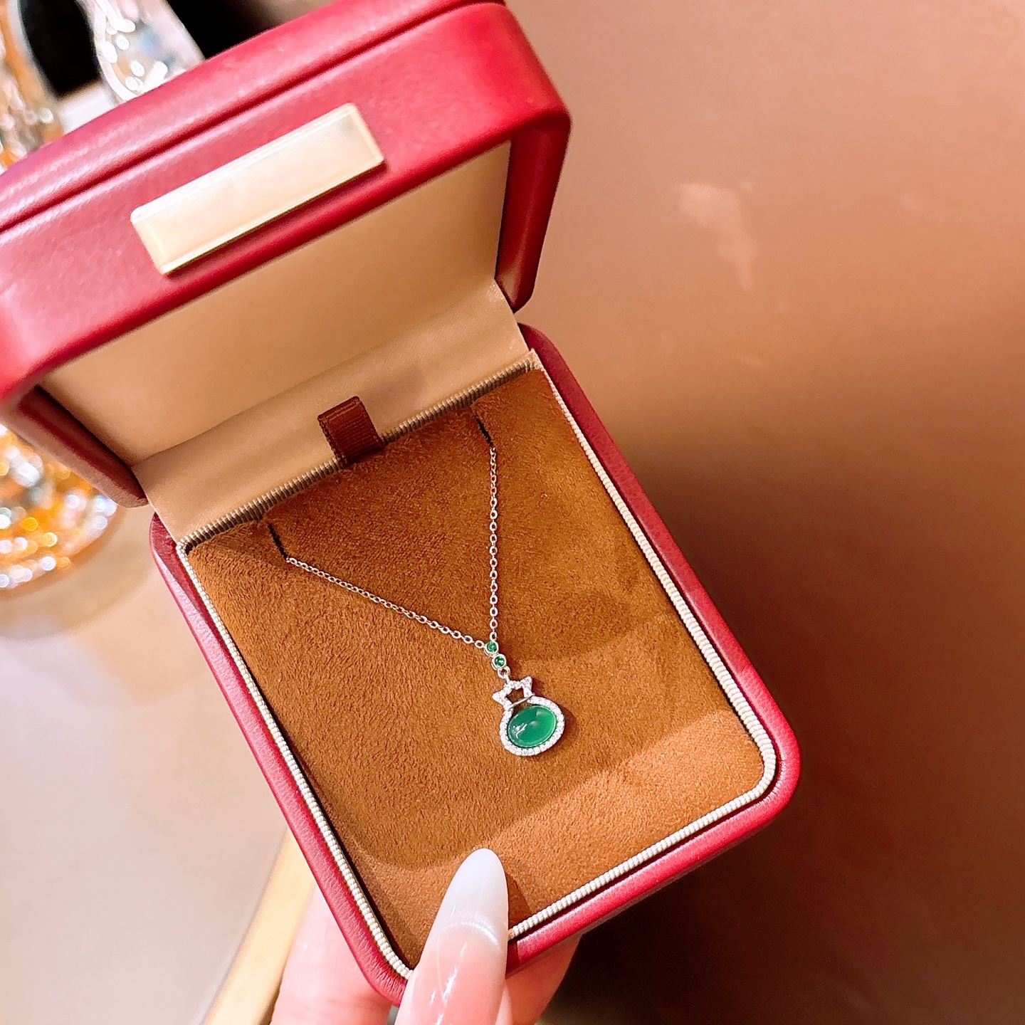 可愛いS925スターリングシルバーネックレスシルバー ウェディングギフト