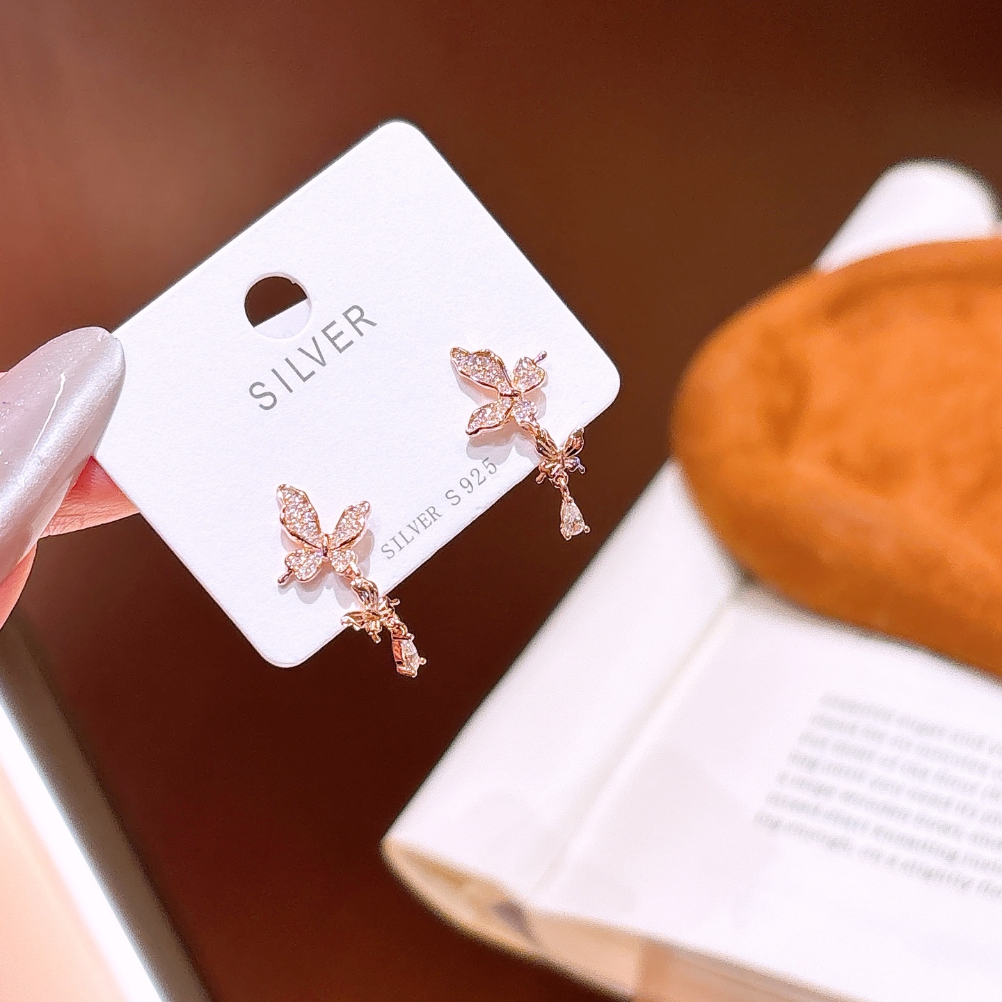 Fine Silver Earrings Romantic Wedding Registration Gold