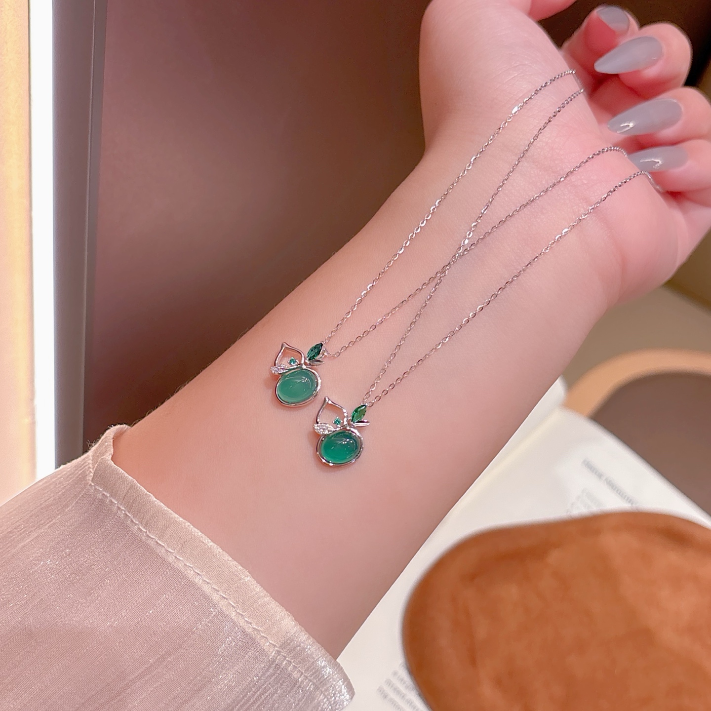 S925 Sterling Silver Necklace Sweet & Cool Housewarming Gold