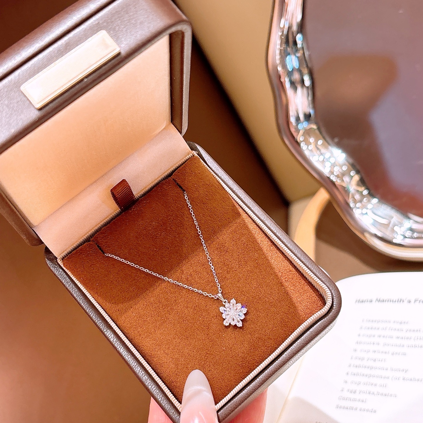 High Polish Silver Necklace Playful Anniversary Silver