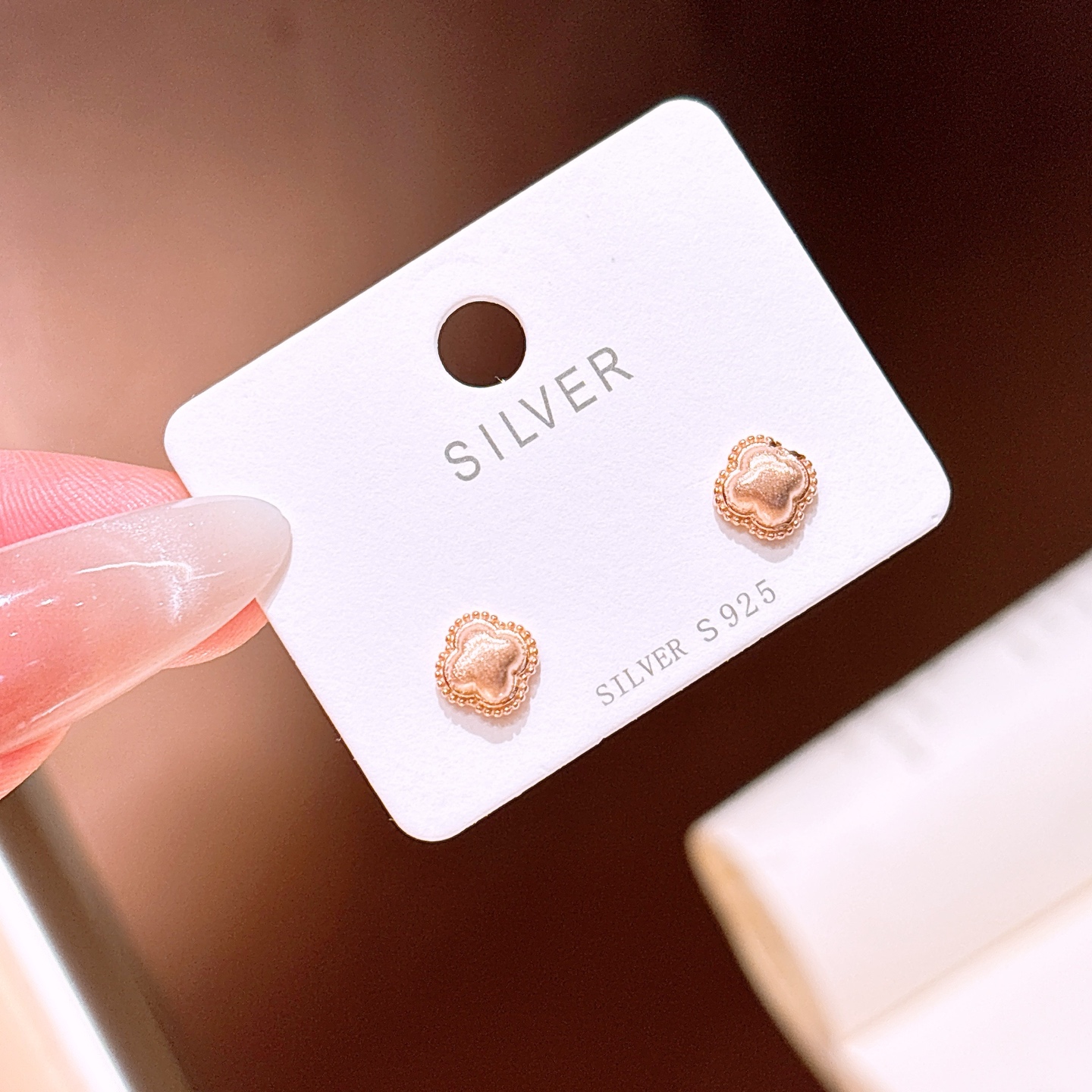 S925 Sterling Silver Earrings Fashion Engagement Silver