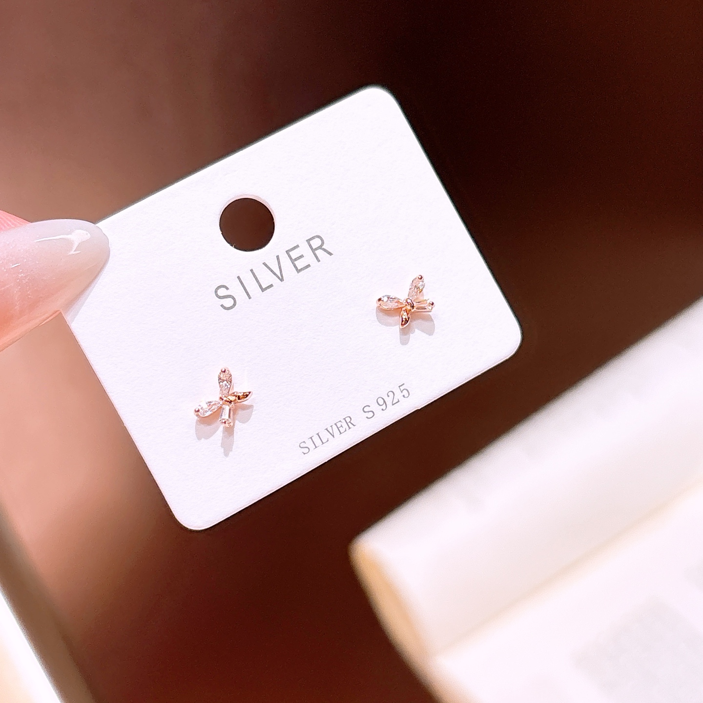 Solid Silver Earrings Ins Style Annual Party Silver