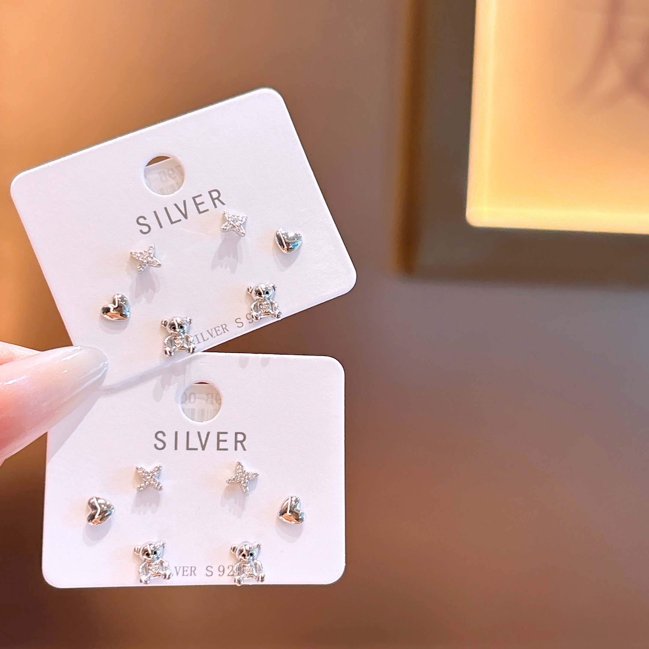 925 Silver Earrings Intellectual Gift for Her Gold