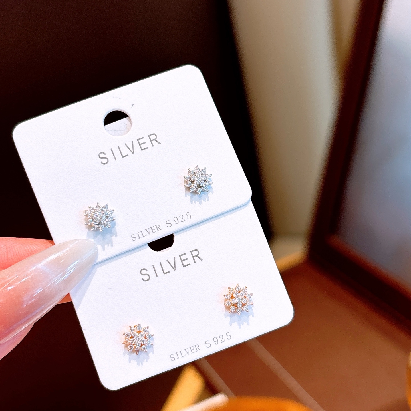 Fine Silver Earrings Korean Style Proposal Gold