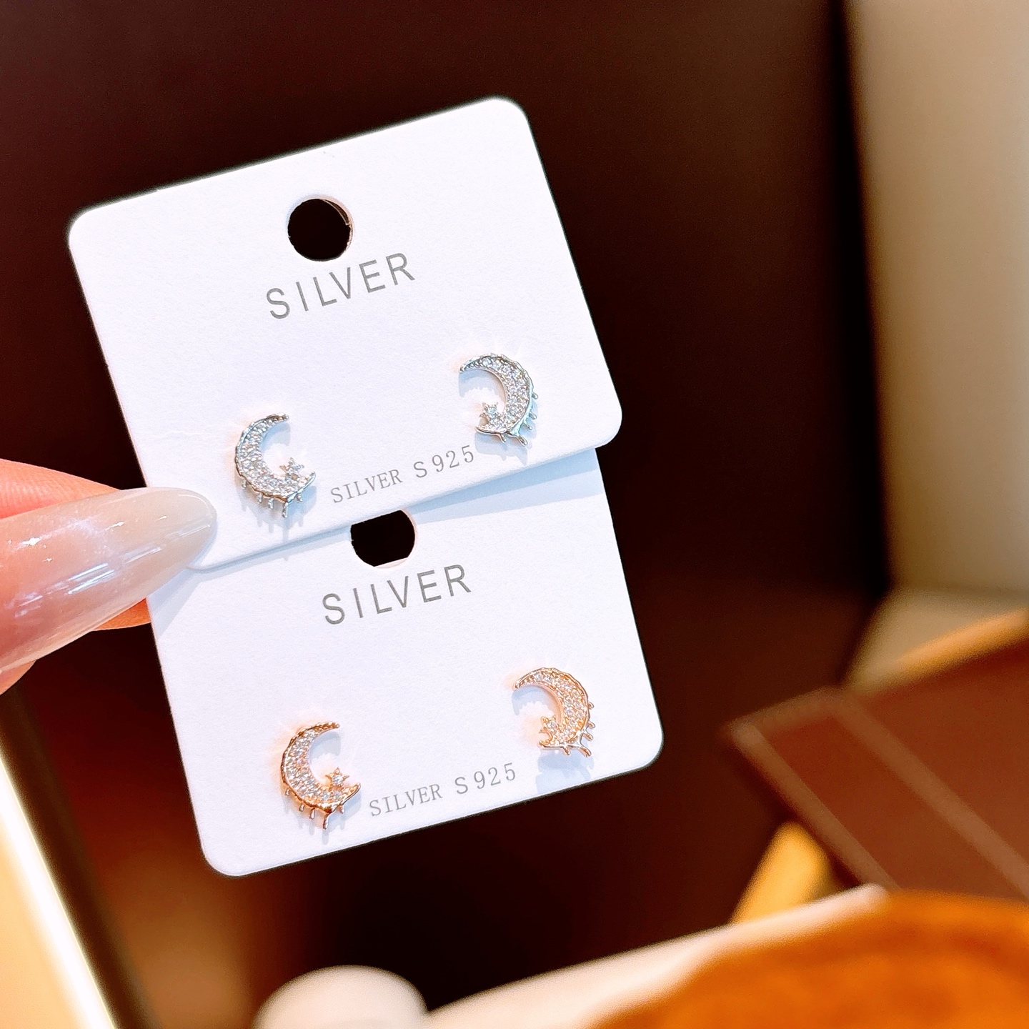 Hypoallergenic Silver Earrings Korean Style Bestie Gift Gold