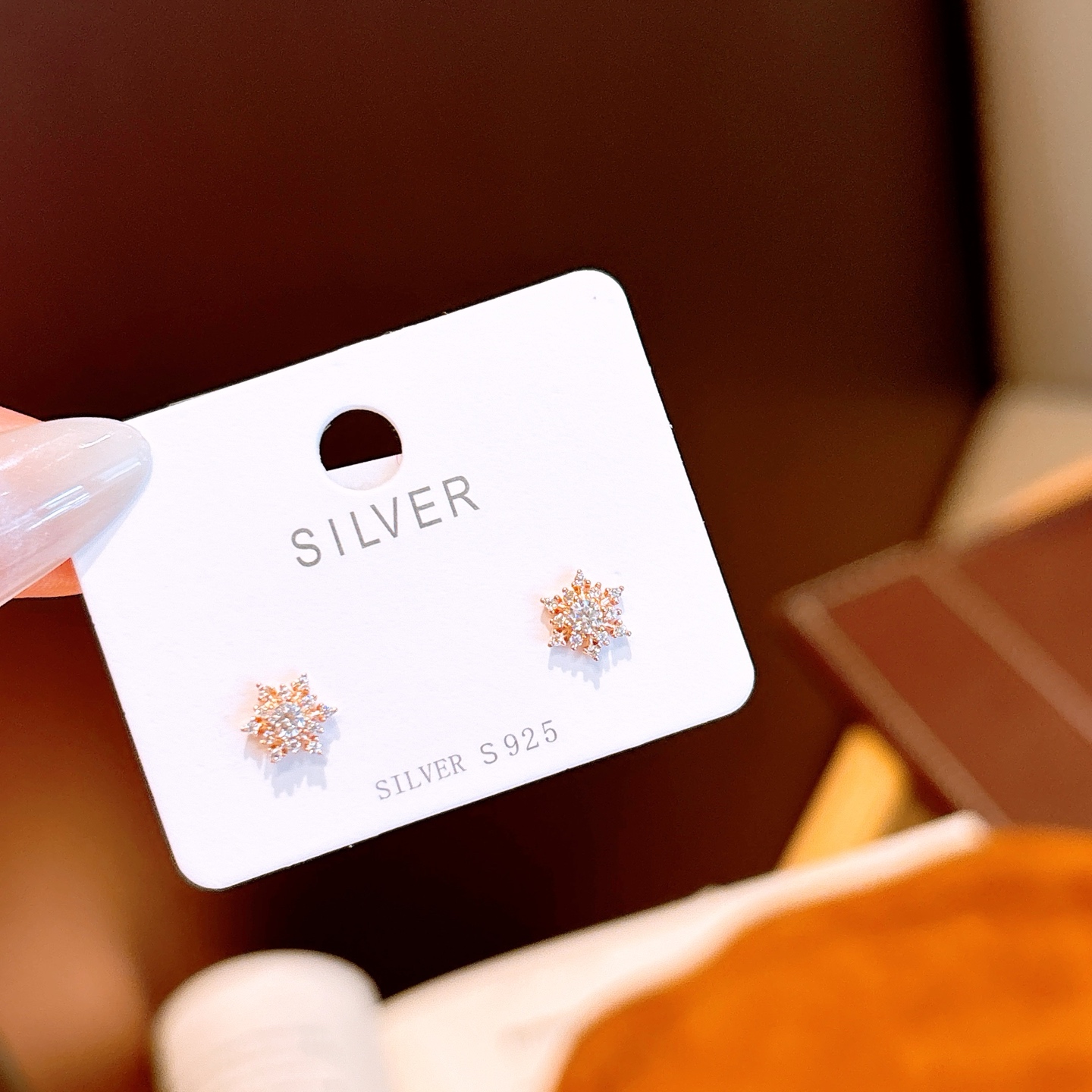 Solid Silver Earrings Sweet & Cool Spring Festival Silver