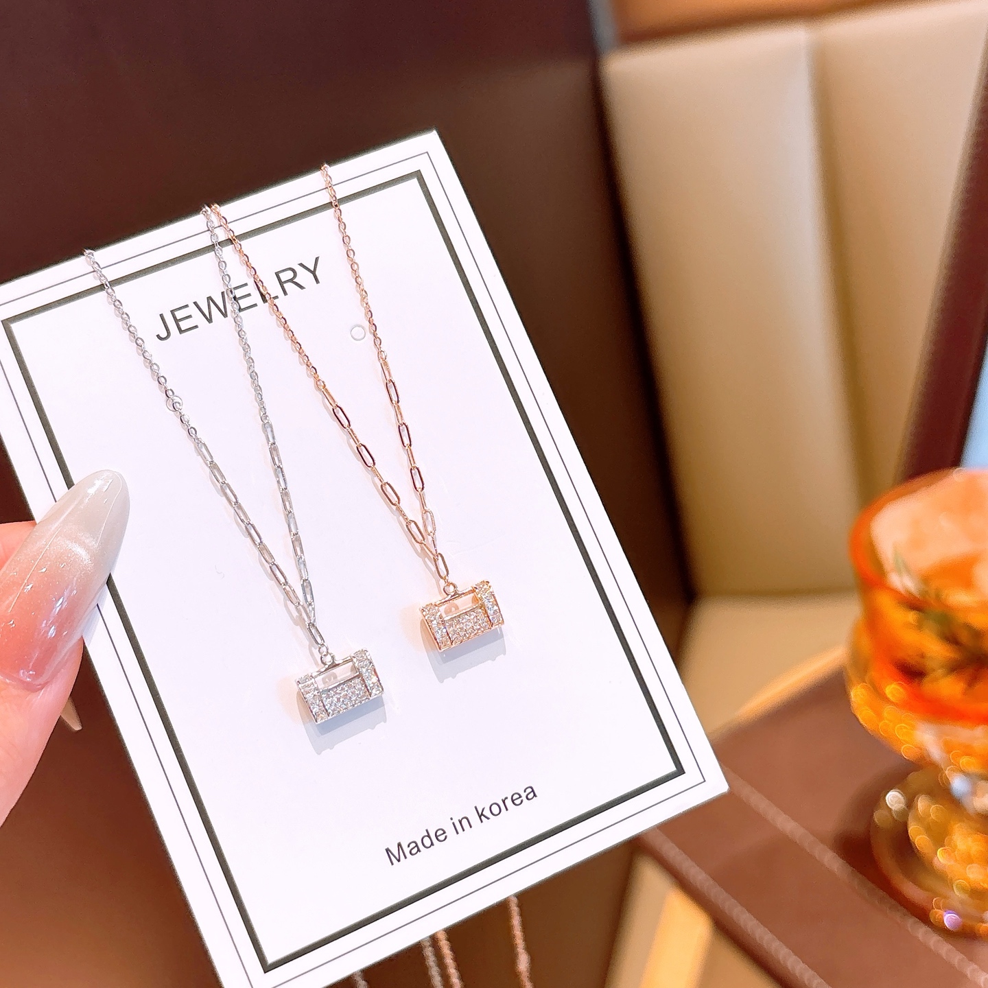 Hypoallergenic Silver Necklace Sweet Mother's Day Gold