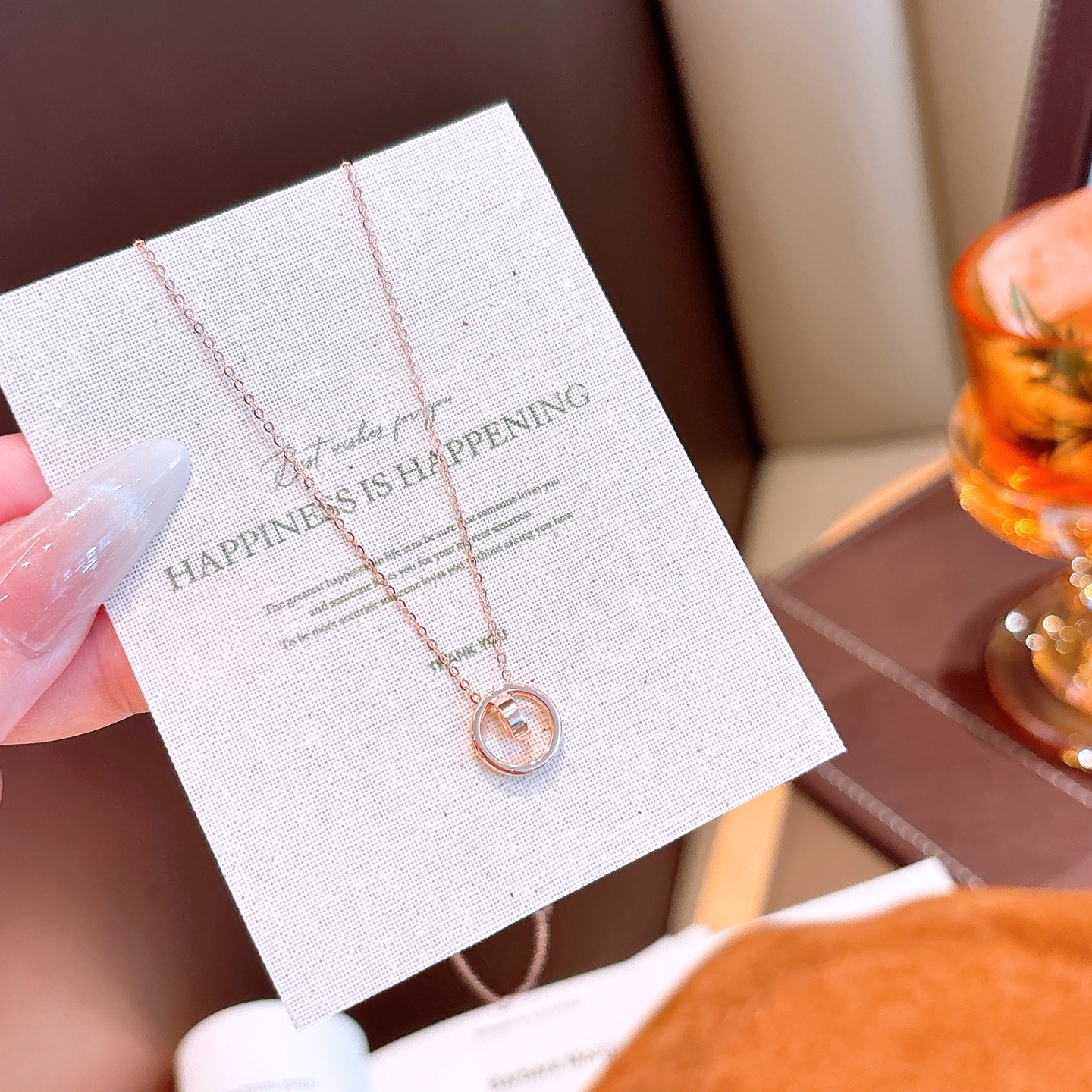 Nickel Free Silver Necklace Ultra Minimal Housewarming Gold