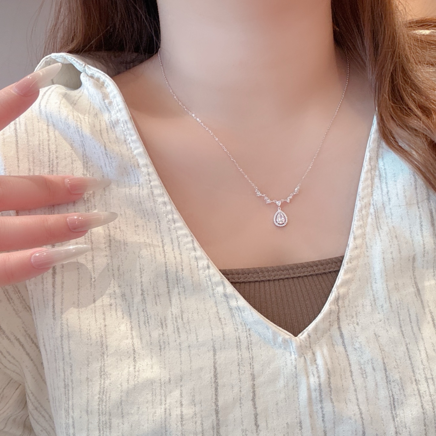 High Polish Silver Necklace Pure Annual Party Silver