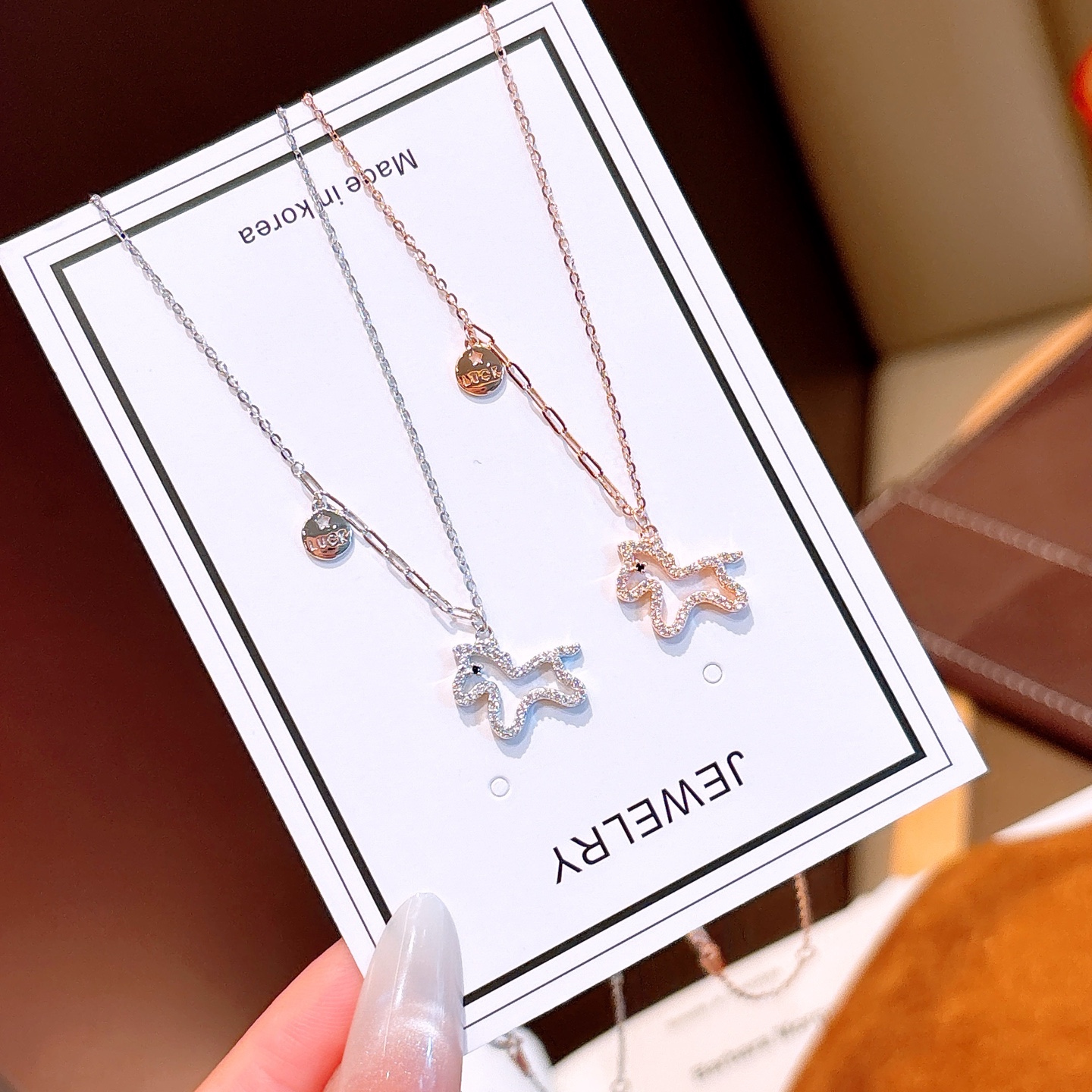 S925 Sterlingsilber Kette Wald Alltag Silber