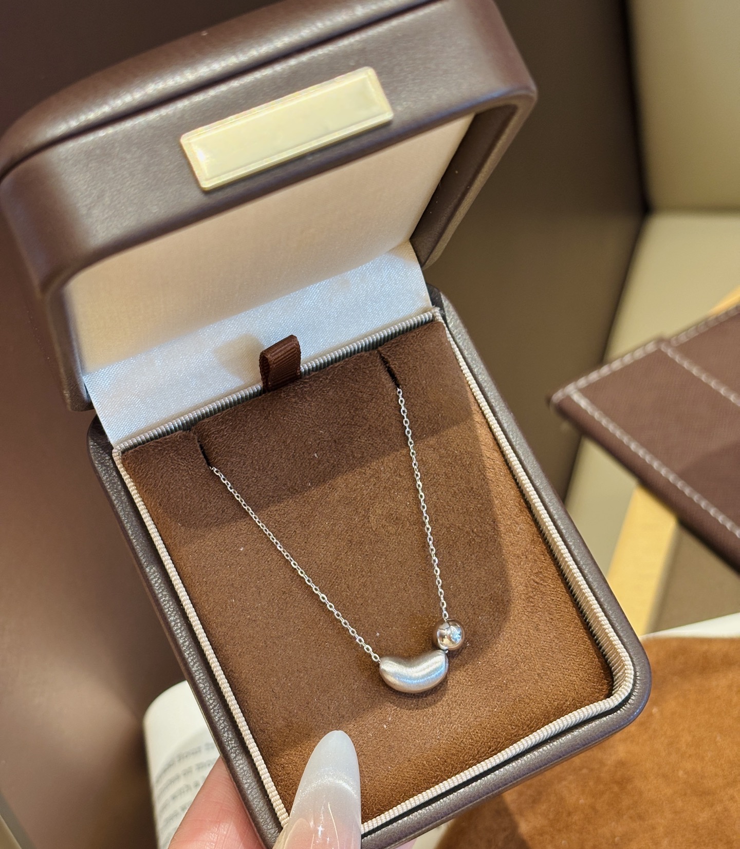 Feinsilber Kette Künstlerisch Muttertag Silber