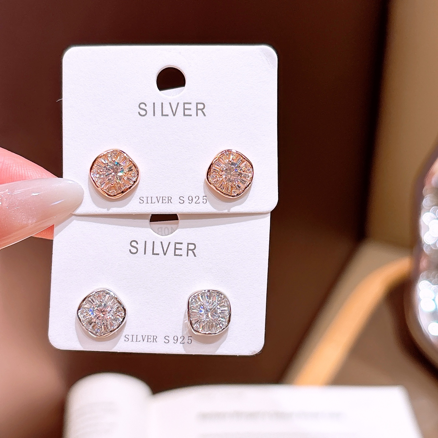 Fine Silver Earrings Cute Party Gold