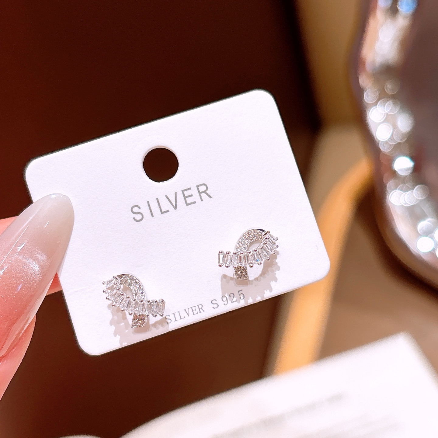 Hypoallergenic Silver Earrings Artistic Spring Festival Silver