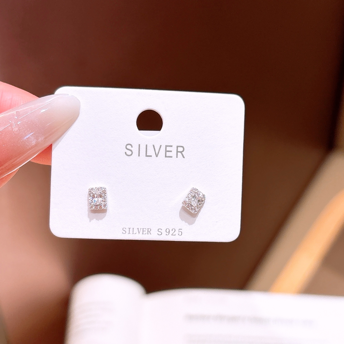 S925 Sterling Silver Earrings Pure Graduation Silver