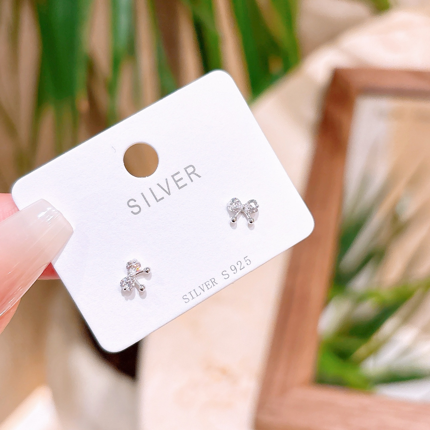 Hypoallergenes Silber Ohrringe Rein Abschluss Silber