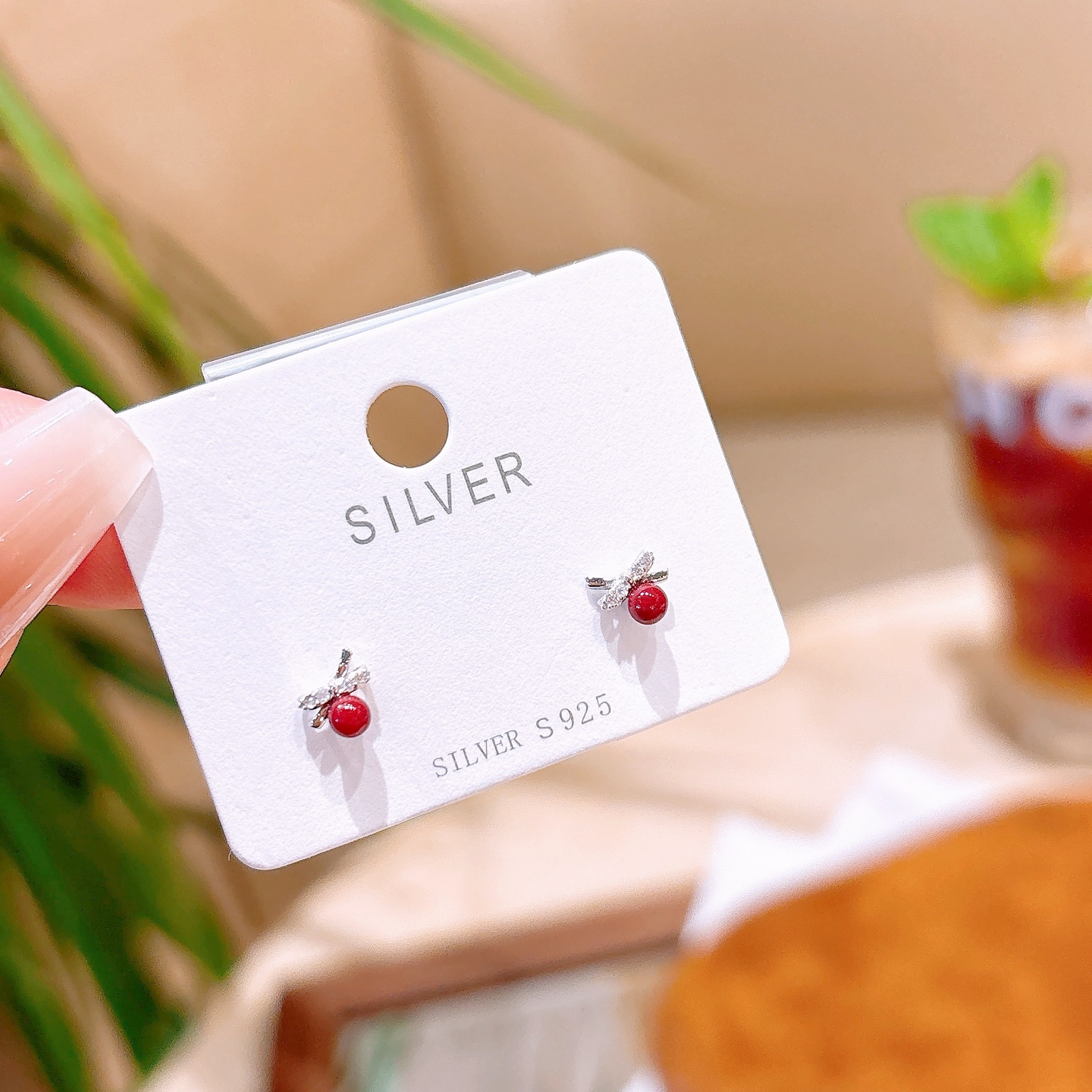 Solid Silver Earrings Intellectual Father's Day Silver