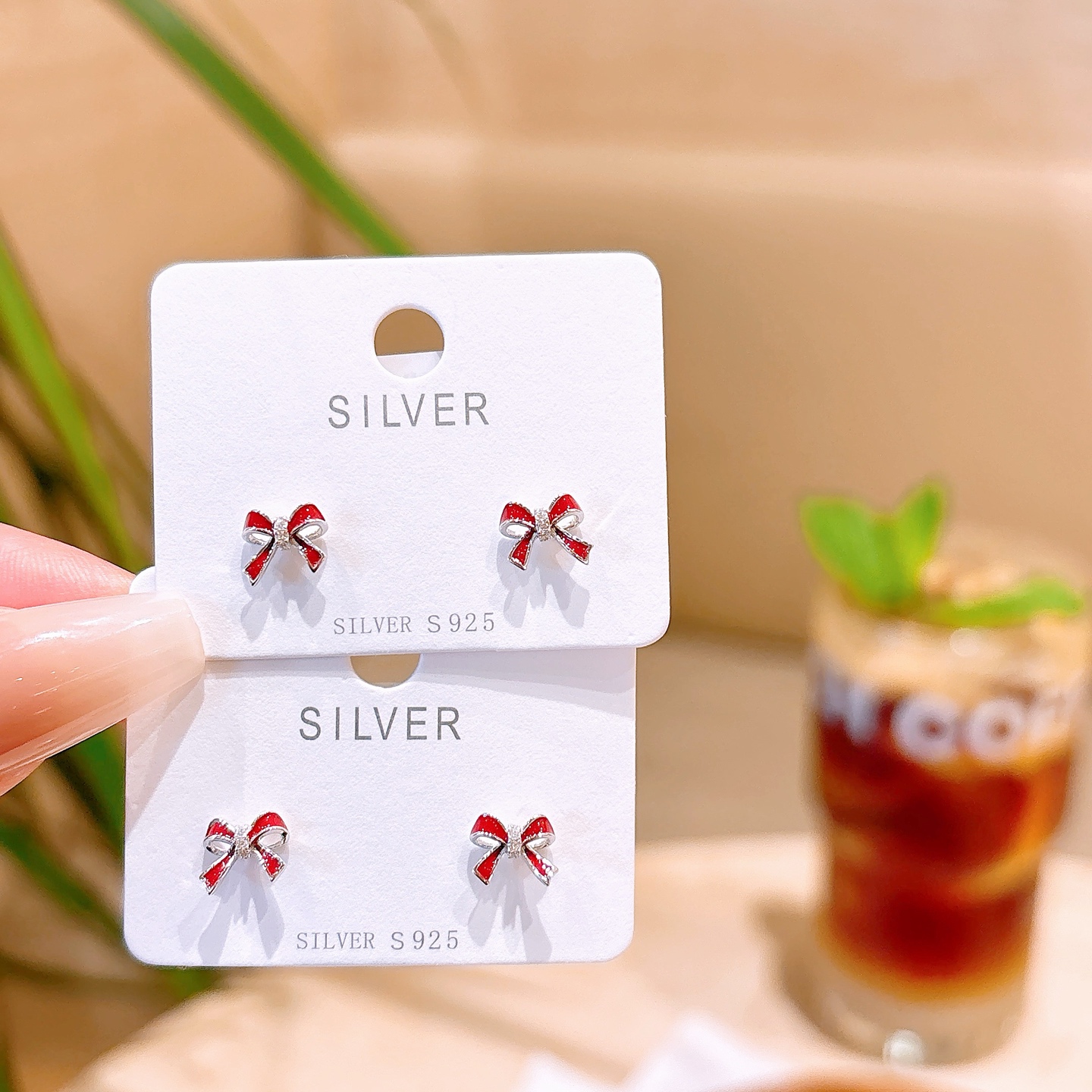 925 Silver Earrings Minimalist Father's Day Gold