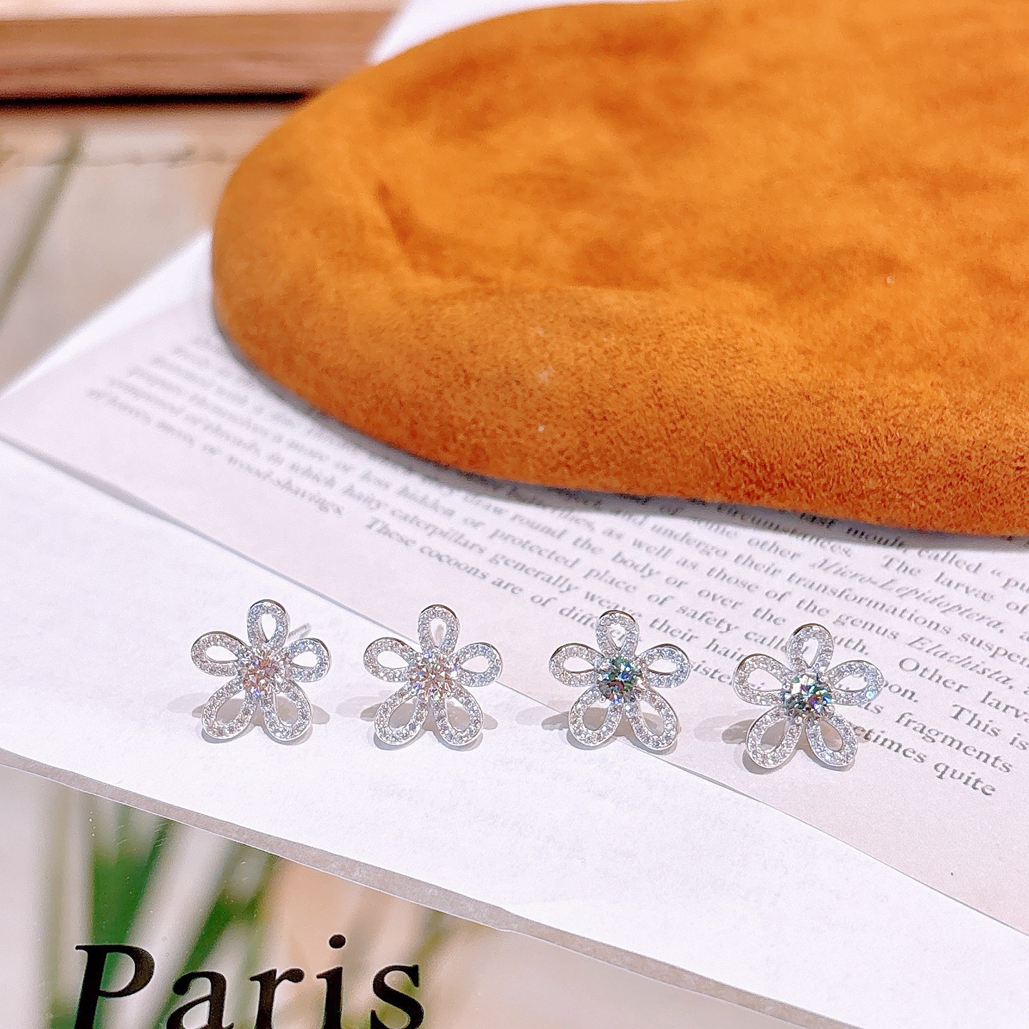 925 Silver Moissanite Studs Intellectual Self-love Gold