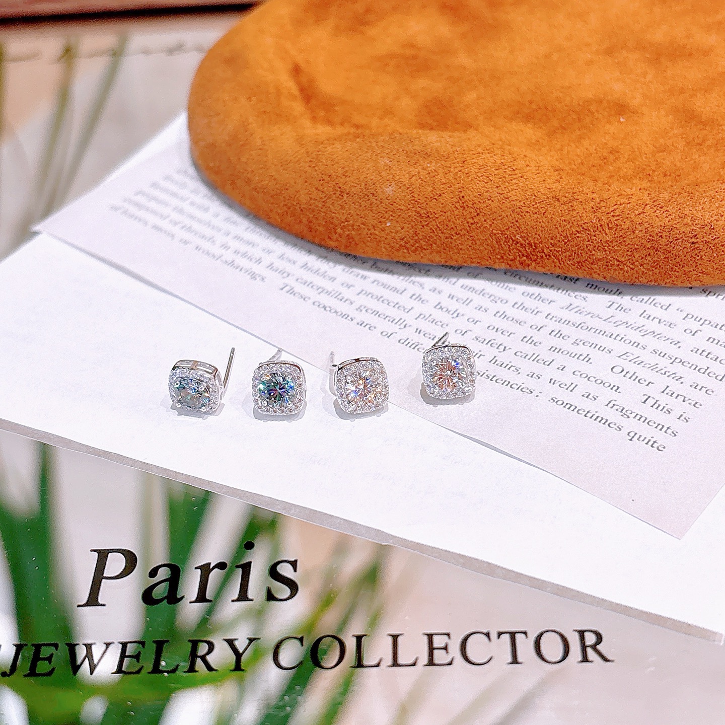 925 Silver Moissanite Studs Unique Travel Gold