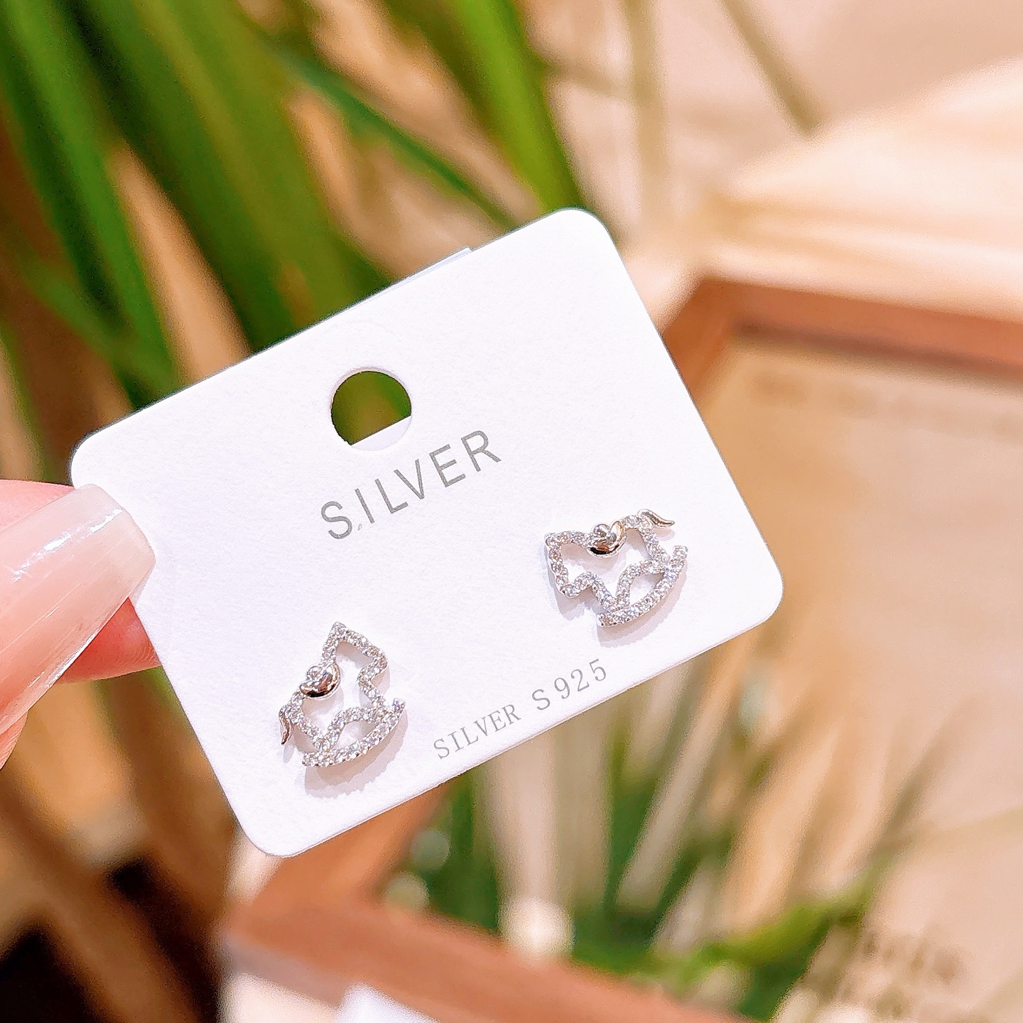 Solid Silver Earrings Artistic Father's Day Silver