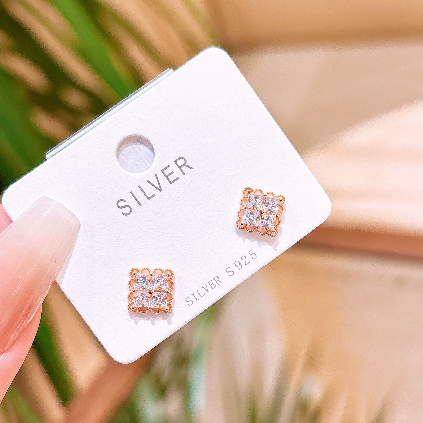 Fine Silver Earrings Chic Party Gold