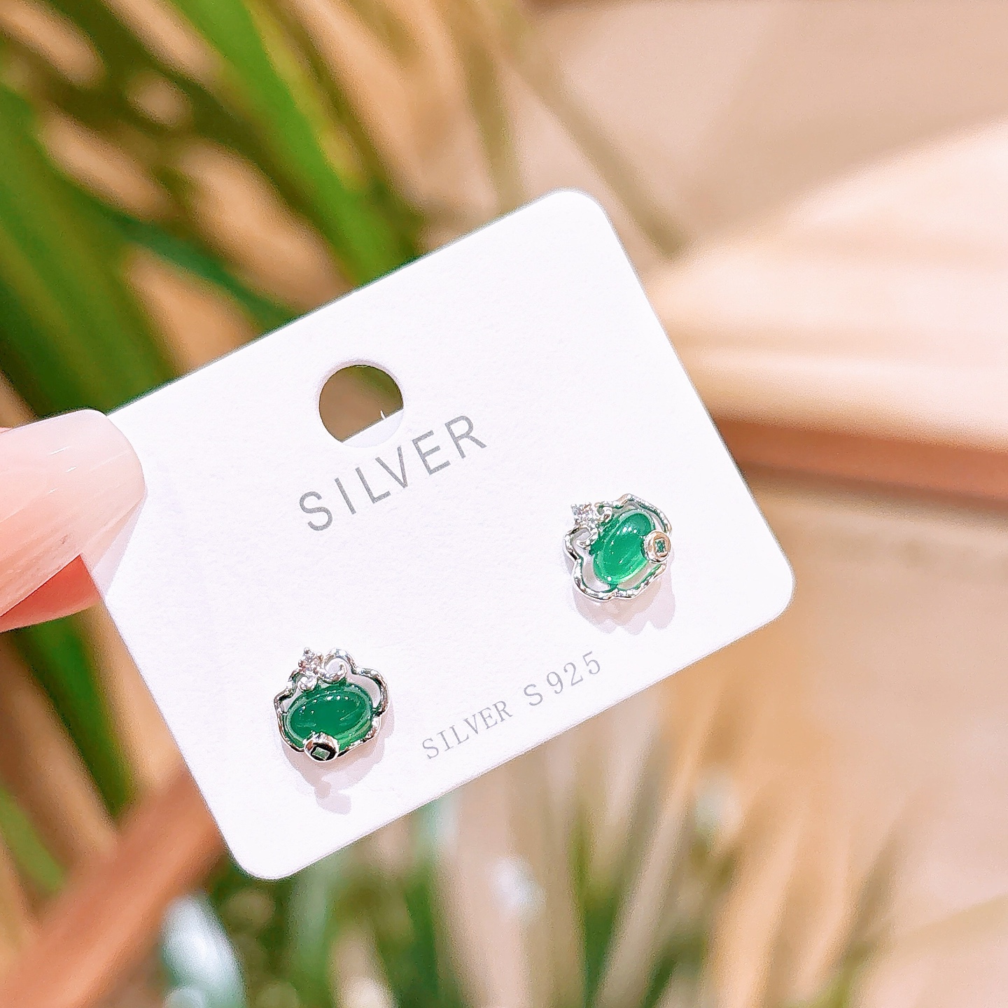 High Polish Silver Earrings Light Luxury Birthday Gold