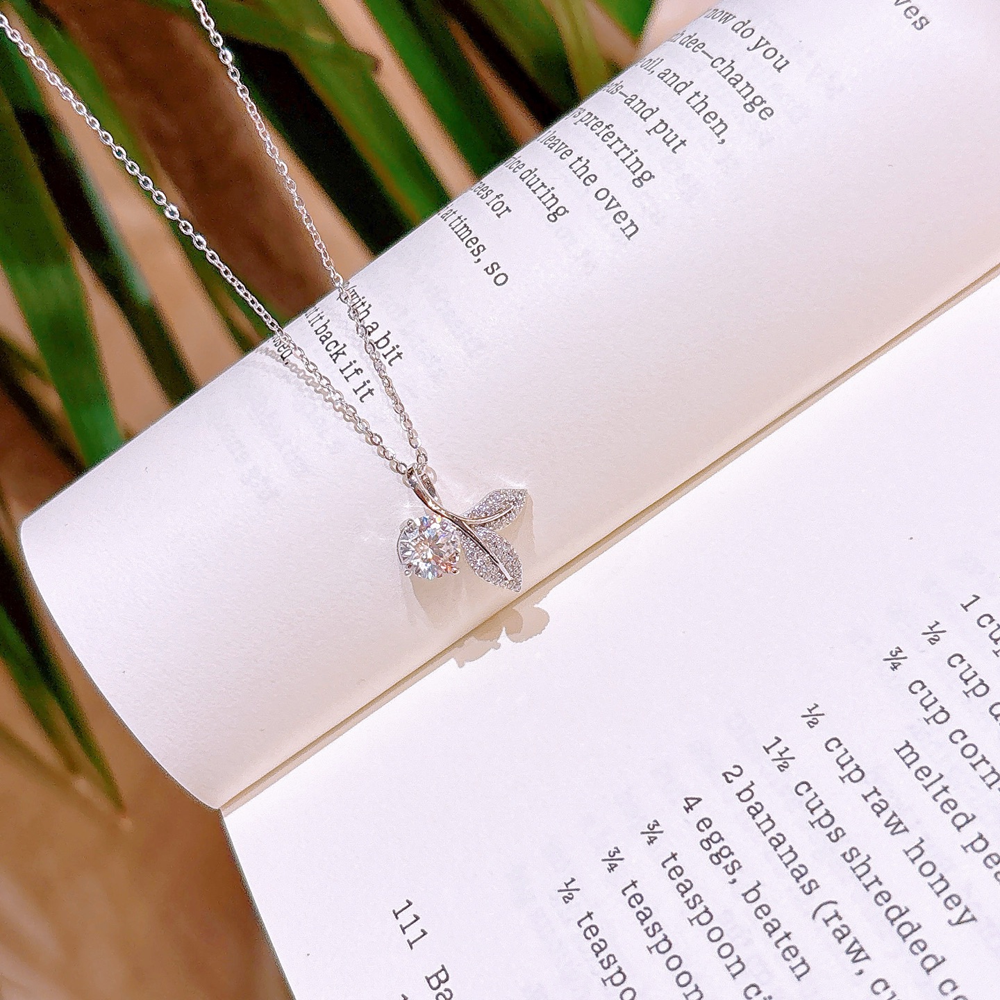 Low Allergy Silver Moissanite Necklace Minimalist Engagement Gold