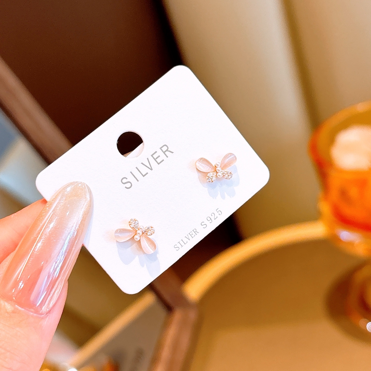 Massivsilber Ohrringe Französisch Vatertag Silber