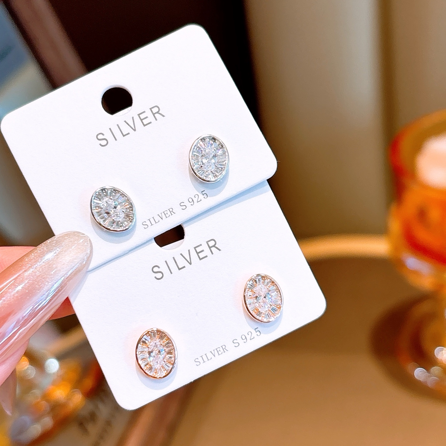 S925 Sterling Silver Earrings Vintage Housewarming Silver