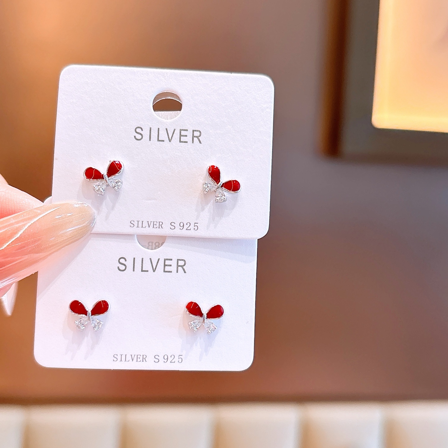 Hypoallergenes Silber Ohrringe Hochwertig Abschluss Gold