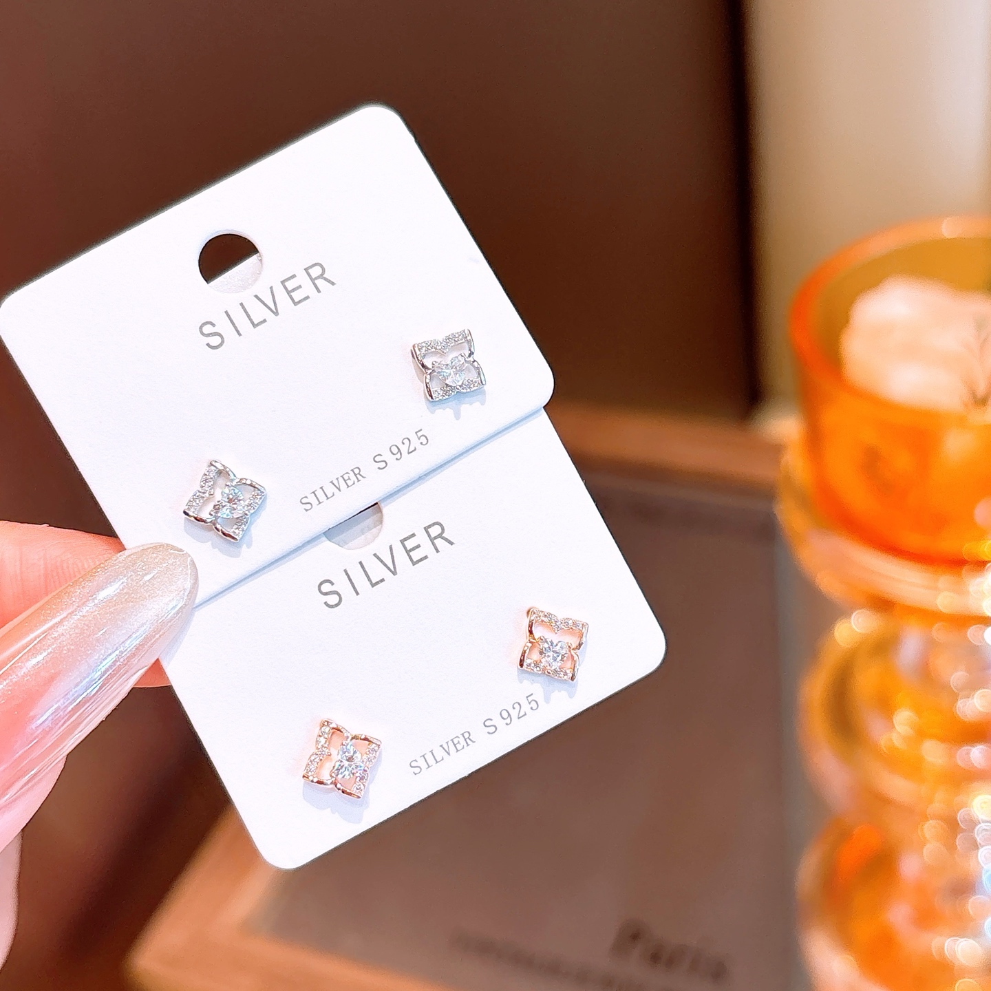 Low Allergy Silver Earrings Ultra Minimal Wedding Registration Silver