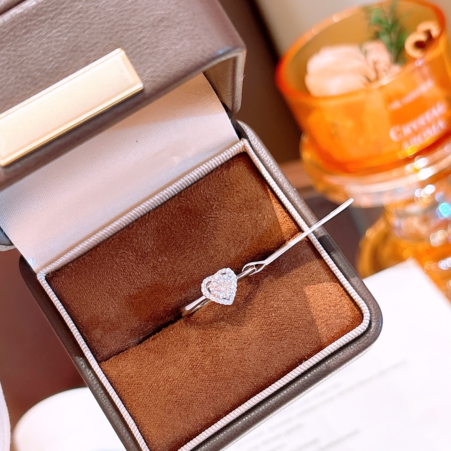 925 Silver Moissanite Ring Korean Style Party Silver