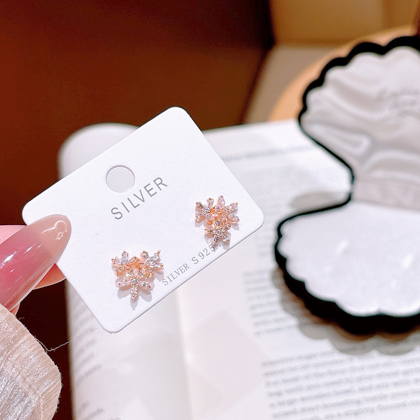 Solid Silver Earrings Gentle Workplace Gold