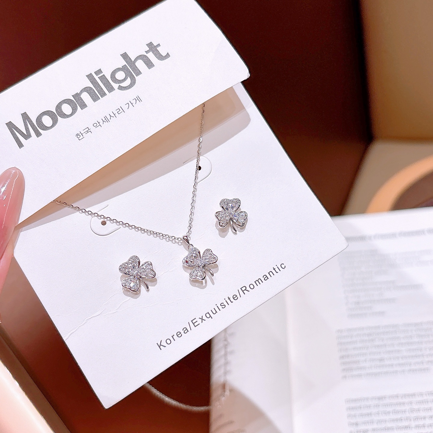 Solid Silver Earrings & Necklace Set Precision Teacher's Day Silver