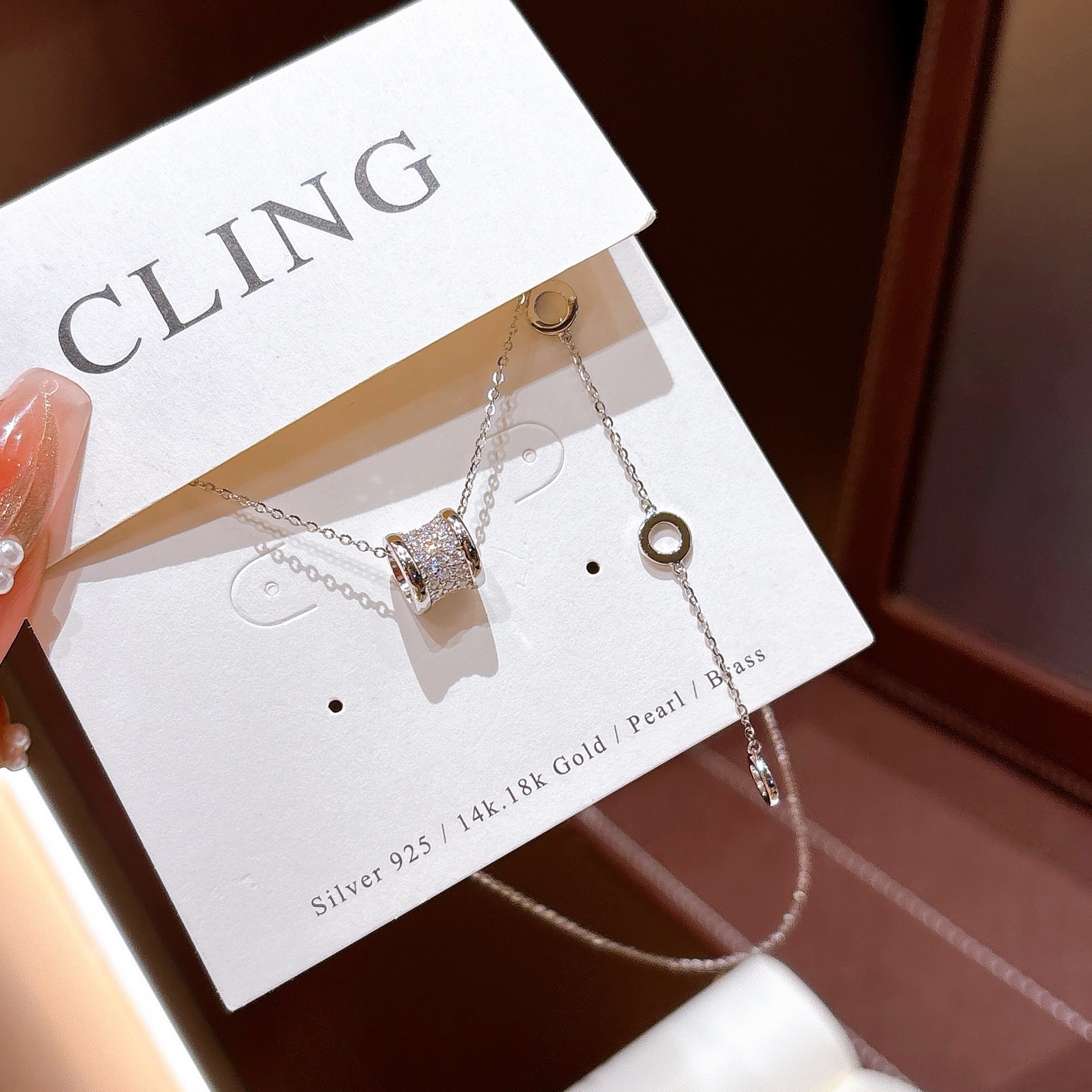 High Polish Silver Moissanite Necklace Precision Anniversary Silver