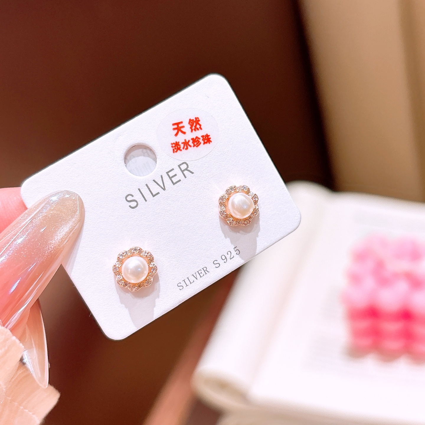 925 Silver Freshwater Pearl Studs Pure Everyday Wear Silver