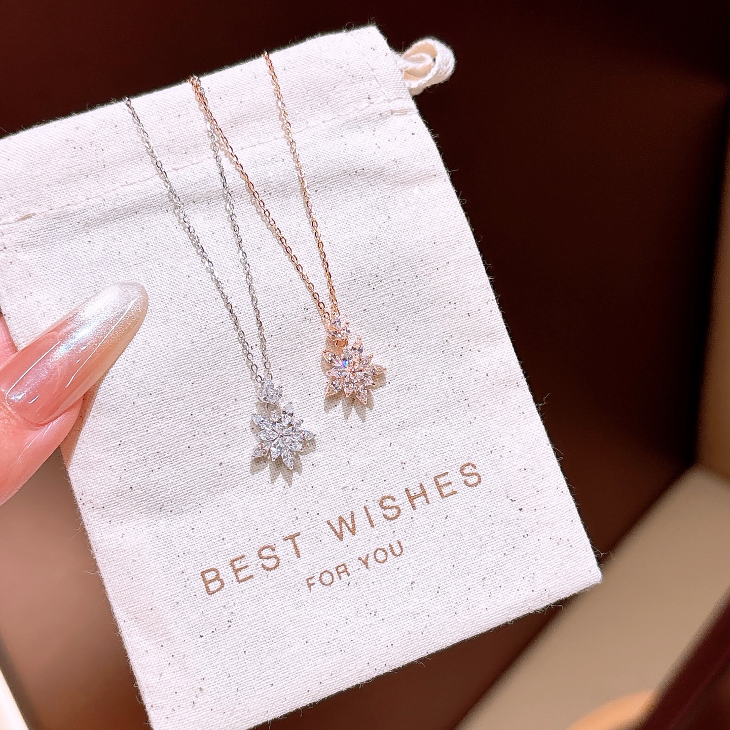 Nickel Free Silver Necklace French Gift for Her Silver