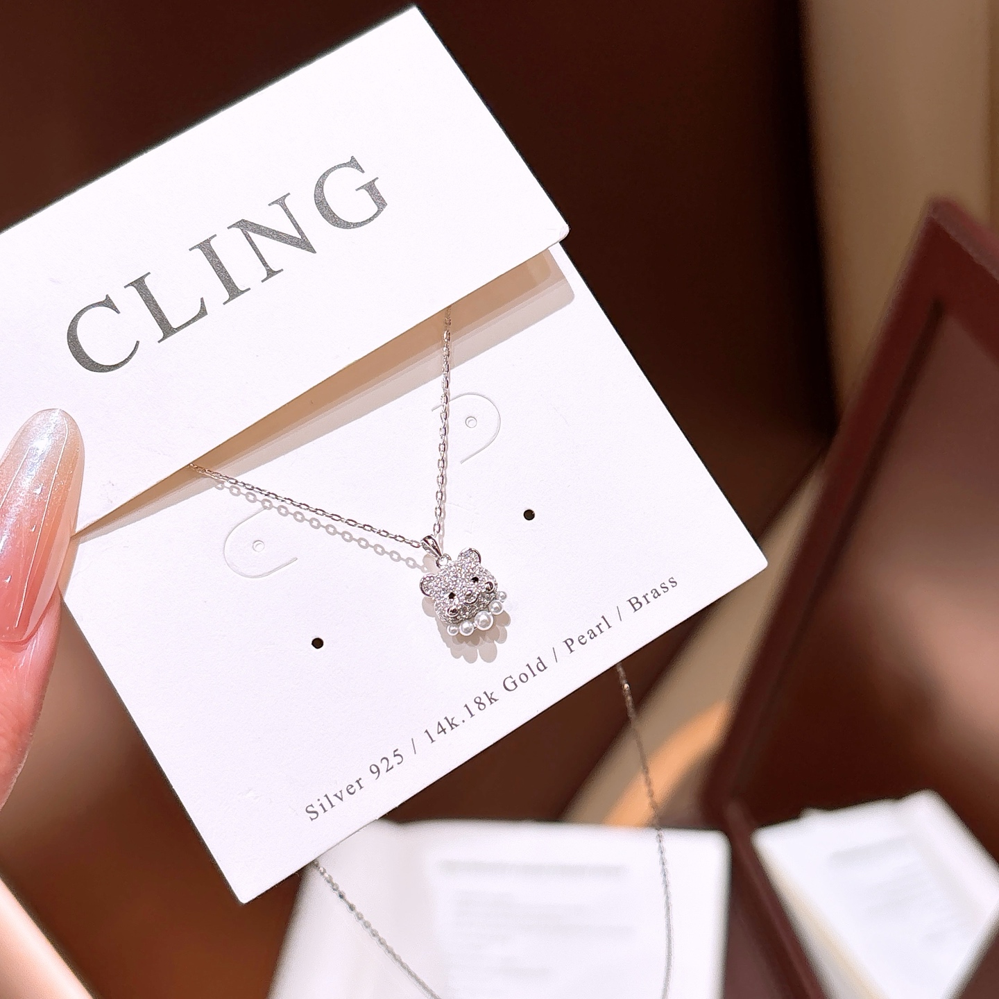 Solid Silver Necklace Playful Travel Gold