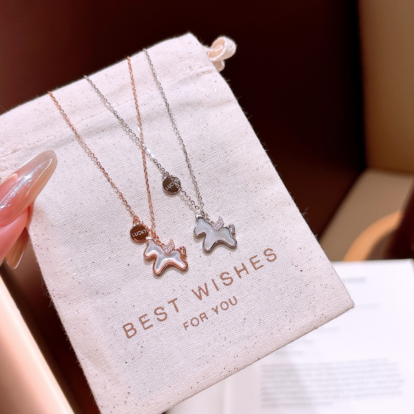 Fine Silver Necklace Artistic Everyday Wear Gold