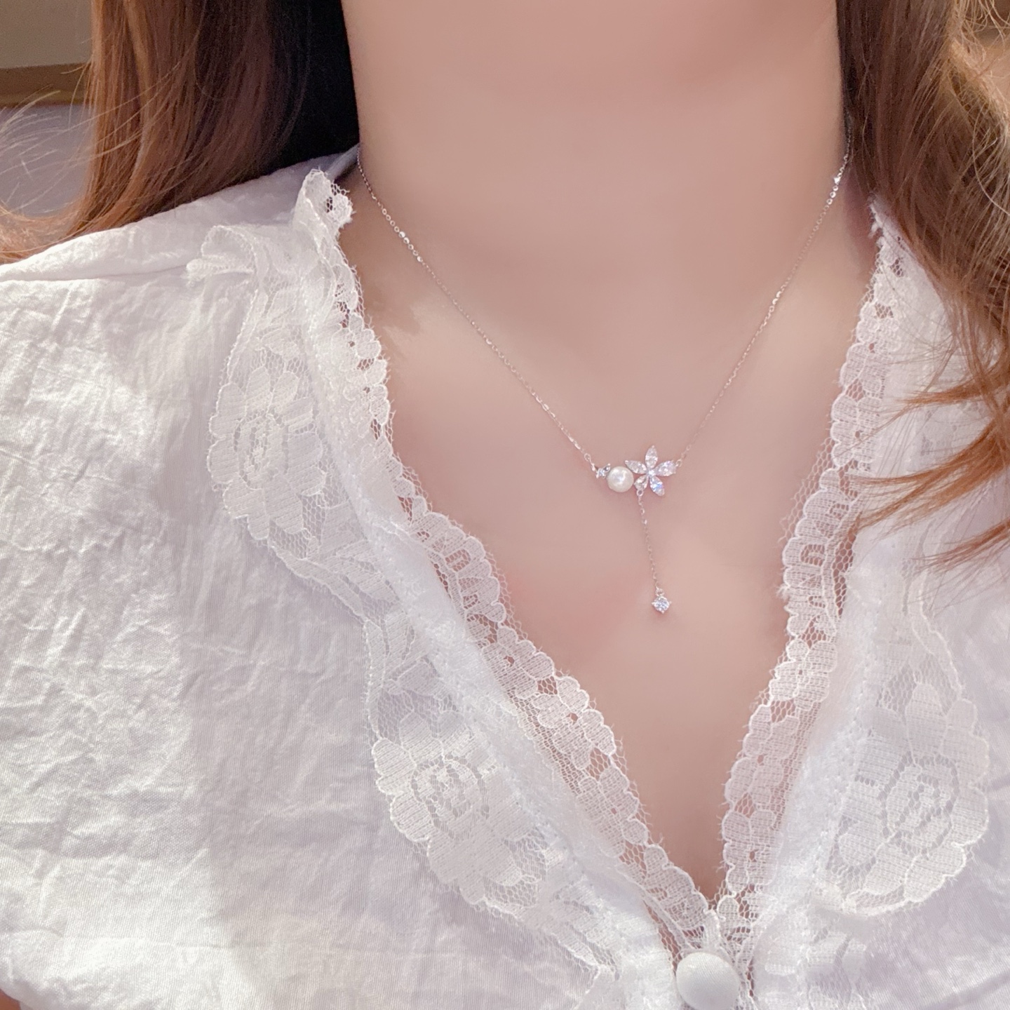 Fine Silver Necklace Vintage Wedding Registration Gold